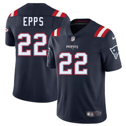 Nike New England Patriots #22 Marcus Epps Navy Vapor Untouchable Authentic Stitched NFL Jersey