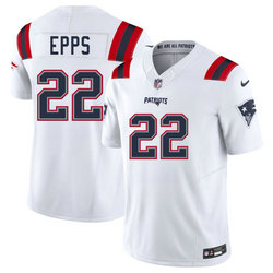 Nike New England Patriots #22 Marcus Epps White Vapor Untouchable Authentic Stitched NFL Jersey