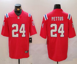 Nike New England Patriots #24 Dell Pettus Red Vapor Untouchable Authentic Stitched NFL Jerseys