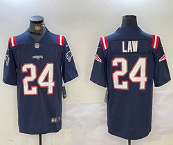 Nike New England Patriots #24 Ty Law Blue Vapor Untouchable Authentic Stitched NFL Jerseys