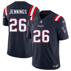 Nike New England Patriots #26 Terrell Jennings Navy Authentic Stitched NFL Jersey
