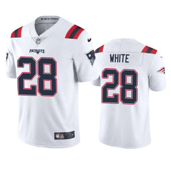 Nike New England Patriots #28 James White White Vapor Untouchable Authentic Stitched NFL Jersey