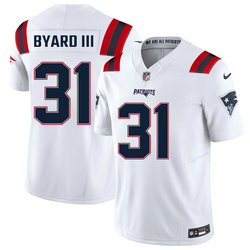 Nike New England Patriots #31 Kevin Byard III White Authentic Stitched NFL Jersey