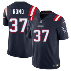 Nike New England Patriots #37 Parker Romo Navy Vapor Untouchable Authentic Stitched NFL Jersey