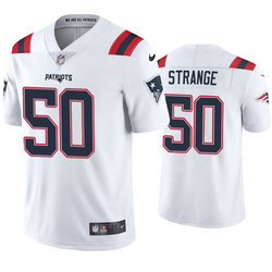 Nike New England Patriots #50 Cole Strange White Vapor Untouchable Authentic Stitched NFL Jersey
