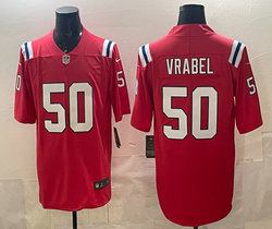 Nike New England Patriots #50 Mike Vrabel Red Stitched Football Jersey