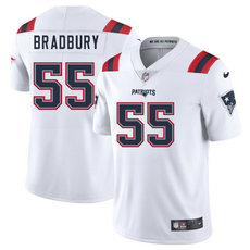 Nike New England Patriots #55 Garrett Bradbury White Vapor Untouchable Authentic Stitched NFL Jersey