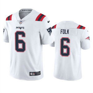 Nike New England Patriots #6 Nick Folk White Vapor Untouchable Authentic Stitched NFL Jersey