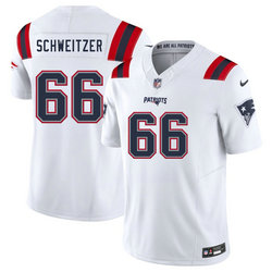 Nike New England Patriots #66 Wes Schweitzer White Vapor Untouchable Authentic Stitched NFL Jersey