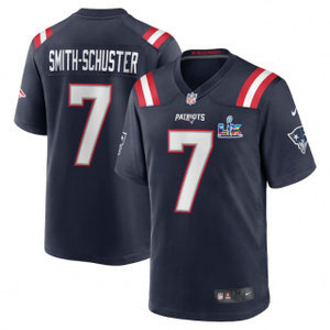 Nike New England Patriots #7 JuJu Smith-Schuster Navy Super Bowl LX 60 Patch Jersey
