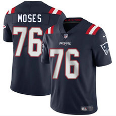 Nike New England Patriots #76 Morgan Moses Navy Vapor Untouchable Authentic Stitched NFL Jersey
