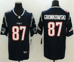 Nike New England Patriots #87 Rob Gronkowski Blue Vapor Untouchable Limited Authentic Stitched NFL Jersey