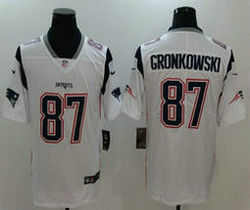 Nike New England Patriots #87 Rob Gronkowski White Vapor Untouchable Limited Authentic Stitched NFL Jersey