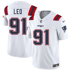 Nike New England Patriots #91 Titus Leo White Vapor Untouchable Authentic Stitched NFL Jersey