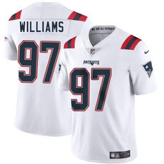 Nike New England Patriots #97 Milton Williams White Vapor Untouchable Authentic Stitched NFL Jersey