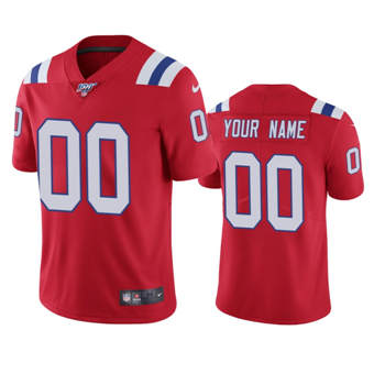 Nike New England Patriots Customized Red Vapor Untouchable Authentic Stitched NFL Jerseys