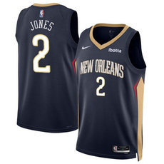Nike New Orleans Pelicans #2 Herb Jones Navy 2024-25 City Stitched NBA Jersey