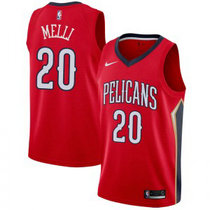 Nike New Orleans Pelicans #20 Nicolo Melli Red Game Authentic Stitched NBA Jersey