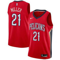 Nike New Orleans Pelicans #21 Darius Miller Red Game Authentic Stitched NBA Jersey