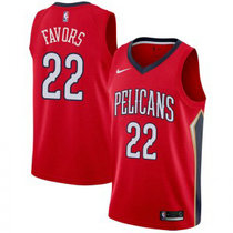 Nike New Orleans Pelicans #22 Derrick Favors Red Game Authentic Stitched NBA Jersey