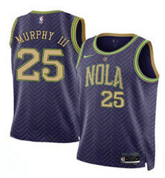 Nike New Orleans Pelicans #25 Trey Murphy III Purple 2024-25 City Stitched NBA Jersey