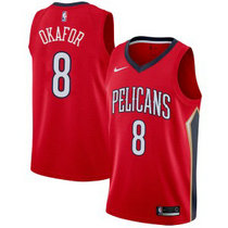 Nike New Orleans Pelicans #8 Jahlil Okafor Red Game Authentic Stitched NBA Jersey