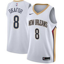 Nike New Orleans Pelicans #8 Jahlil Okafor White Game Authentic Stitched NBA Jersey