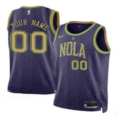 Nike New Orleans Pelicans Active Player Custom Purple 2024-25 City Stitched NBA Jersey