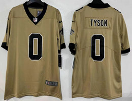 Nike New Orleans Saints #0 Jordyn Tyson Gold Authentic Stitched NFL Jersey