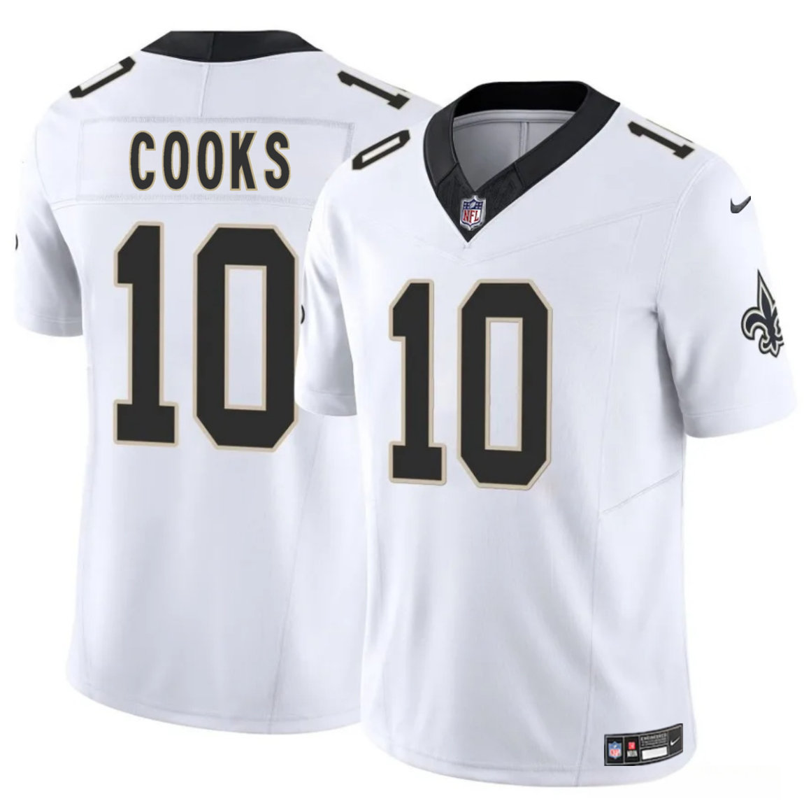 Nike New Orleans Saints #10 Brandin Cooks White Vapor Untouchable Authentic Stitched NFL Jersey