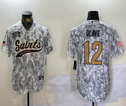 Nike New Orleans Saints #12 Chris Olave 2024 Salute to Service Joint baseball Jersey