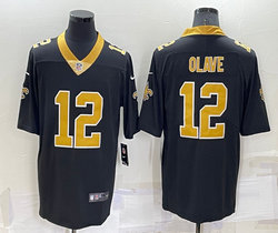 Nike New Orleans Saints #12 Chris Olave Black Vapor Untouchable Authentic stitched NFL jersey