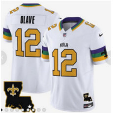 Nike New Orleans Saints #12 Chris Olave White Fashion 3(III) Authentic stitched NFL jersey