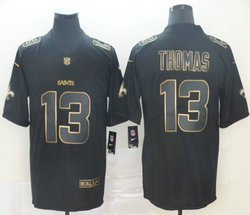 Nike New Orleans Saints #13 Michael Thomas Black Gold Vapor Untouchable Authentic Stitched NFL jersey