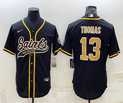 Nike New Orleans Saints #13 Michael Thomas Black Joint Adults Authentic Stitched baseball jersey