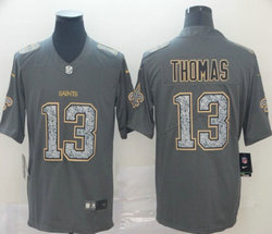 Nike New Orleans Saints #13 Michael Thomas Gray Fashion Static Limited Authentic Stitched NFL Jersey