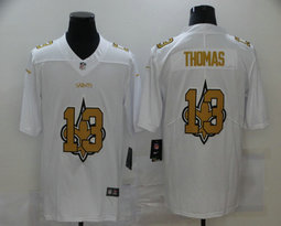 Nike New Orleans Saints #13 Michael Thomas White Shadow Authentic Stitched NFL Jerseys