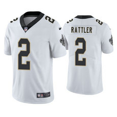 Nike New Orleans Saints #2 Spencer Rattler White Vapor Untouchable Authentic Stitched NFL Jersey