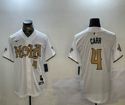 Nike New Orleans Saints #4 Derek Carr 2(II) Joint 4 front Authentic Stitched baseball jersey