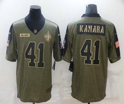 Nike New Orleans Saints #41 Alvin Kamara 2021 salute to service Authentic Stitched NFL Jersey