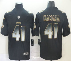 Nike New Orleans Saints #41 Alvin Kamara Black Smoke Fashion Vapor Untouchable Authentic Stitched NFL jersey