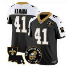 Nike New Orleans Saints #41 Alvin Kamara Black Thanksgiving F.U.S.E Authentic stitched NFL jersey