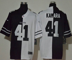 Nike New Orleans Saints #41 Alvin Kamara Black and White Authentic Stitched NFL Jersey