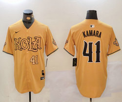 Nike New Orleans Saints #41 Alvin Kamara Gold 2(II) Joint 7 front Authentic Stitched baseball jerseys
