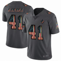 Nike New Orleans Saints #41 Alvin Kamara Tribute to retro flag Carbon black Authentic Stitched NFL Jersey