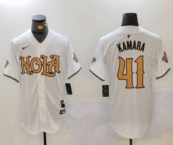 Nike New Orleans Saints #41 Alvin Kamara White 2(II) Joint Authentic Stitched baseball jersey