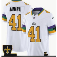 Nike New Orleans Saints #41 Alvin Kamara White Fashion 3(III) Authentic stitched NFL jersey
