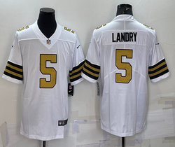 Nike New Orleans Saints #5 Jarvis Landry White Rush Authentic Stitched NFL Jersey