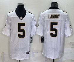 Nike New Orleans Saints #5 Jarvis Landry White Vapor Untouchable Authentic Stitched NFL Jersey