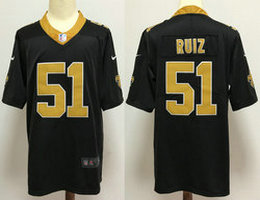 Nike New Orleans Saints #51 Cesar Ruiz Black Vapor Untouchable Authentic Stitched NFL Jersey